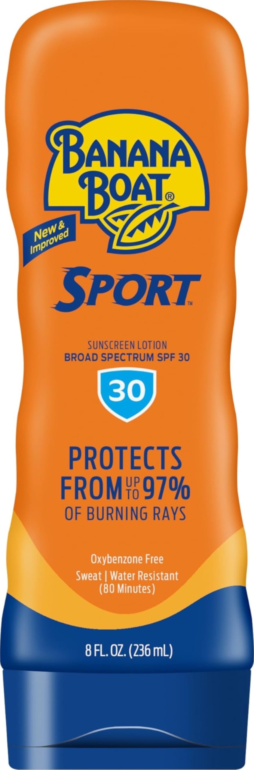 Banana Boat Sport Performance Sonnenschutz Lotion SPF 30, 8 Unze 30 LSF 236 ml (1er Pack), 30 LSF 23