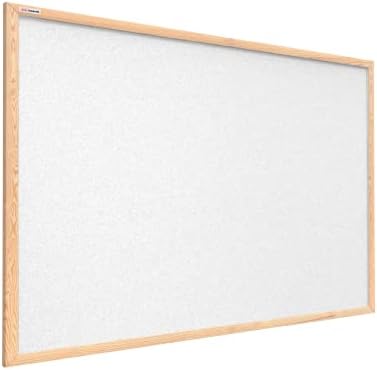 ALLboards Weiss Pinnwand mit Holz Rahmen 90x60cm Korktafel Korkwand Pinnwand Kork Farbiger Kork 90x6