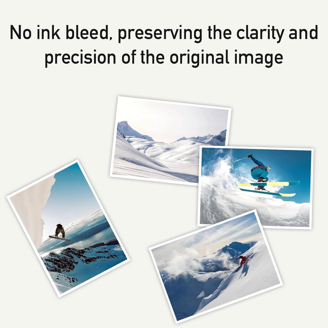 Hochglänzend Fotopapier DIN A4, 200 g/m², 120 Blatt, Hochweiss, für Canon HP Epson Brother Tintenstr