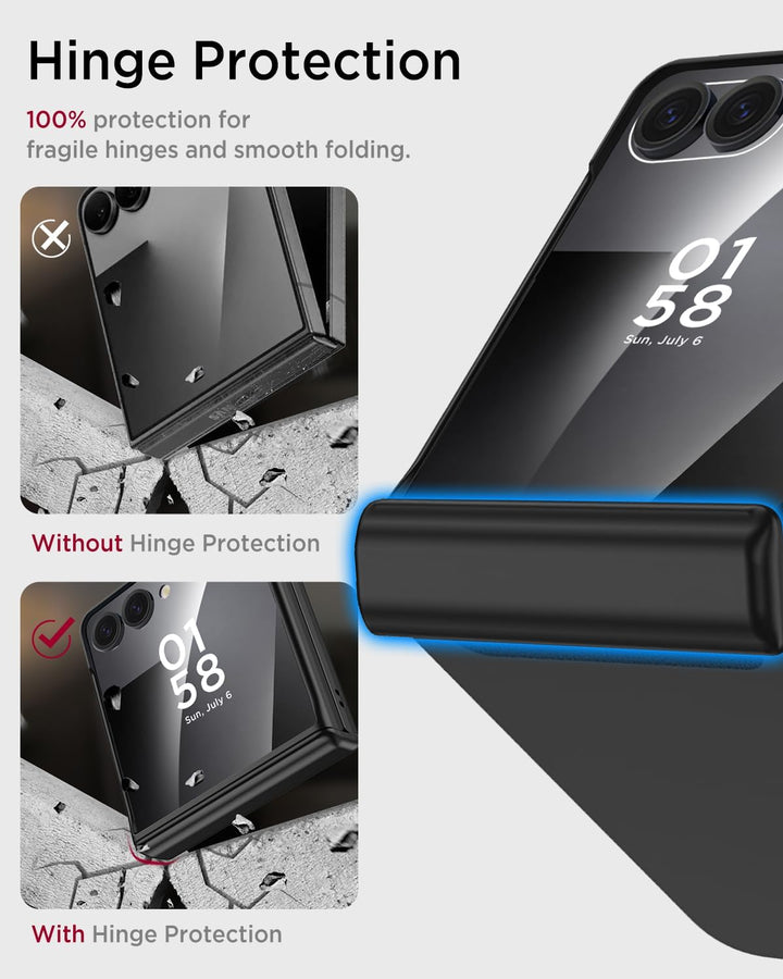 Miimall Kompatibel mit Samsung Galaxy Z Flip 7 Hülle mit Scharnierschutz Magnetischer [Externer Bild