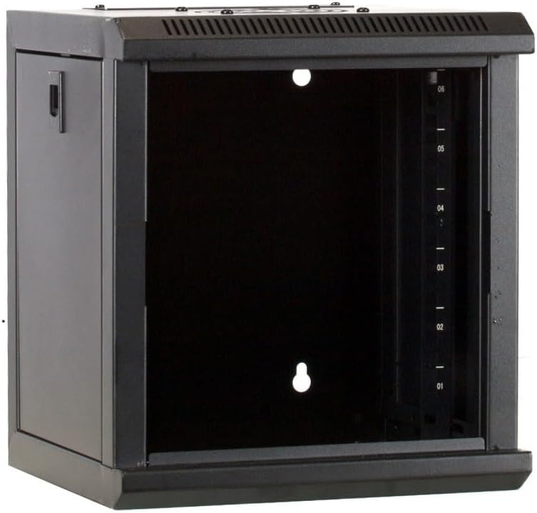 DSIT 6 HE - 10 Zoll Serverschrank - mit Glastür - (BxTxH) 312x310x352mm - Schwarz - für Zuhause und