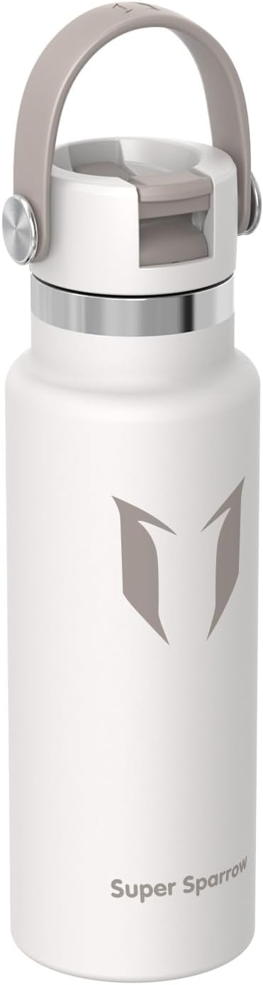 Super Sparrow Trinkflasche Edelstahl - Thermobecher - 350ml, 500ml, 750ml, 1L, 1.2L - FlipFlow Trink