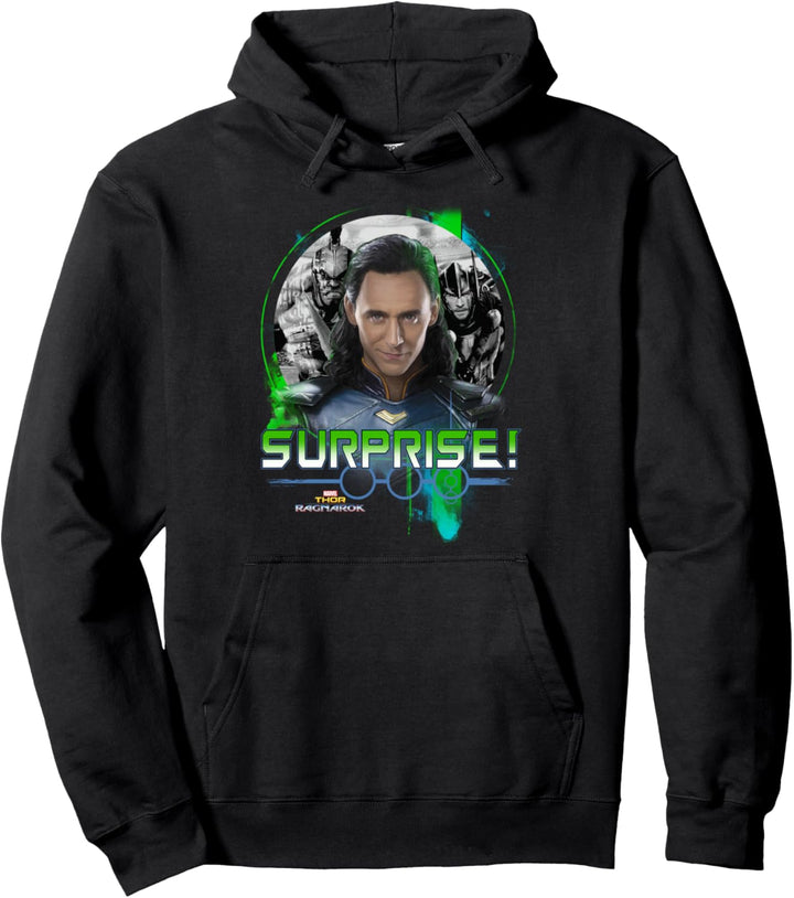 Marvel Thor Ragnarok Loki Surprise Green Pop Pullover Hoodie
