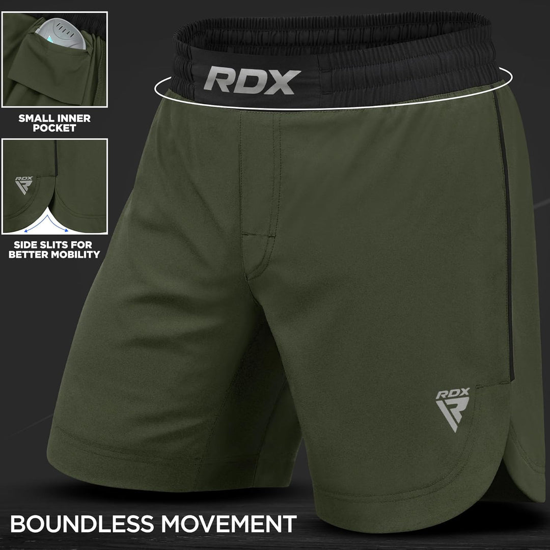 RDX MMA Shorts Sporthose Herren Kurz, Kampfsport Boxen Trainingshose Männer, Kickboxen Muay Thai Box
