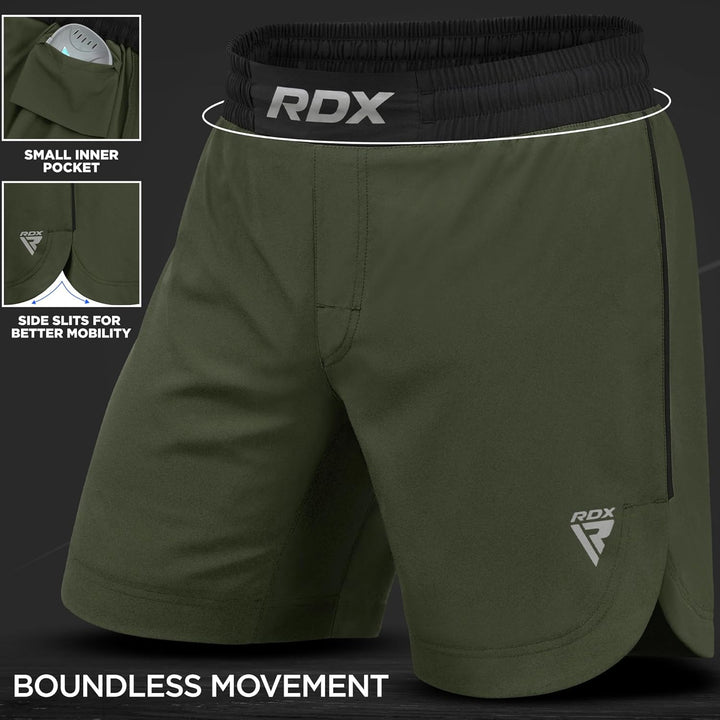 RDX MMA Shorts Sporthose Herren Kurz, Kampfsport Boxen Trainingshose Männer, Kickboxen Muay Thai Box
