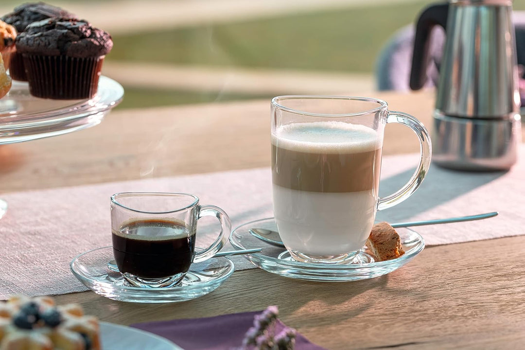 Leonardo Napoli Espresso-Tassen, 6er Set, spülmaschinengeeignete Espresso-Becher, kleine Kaffee-Tass