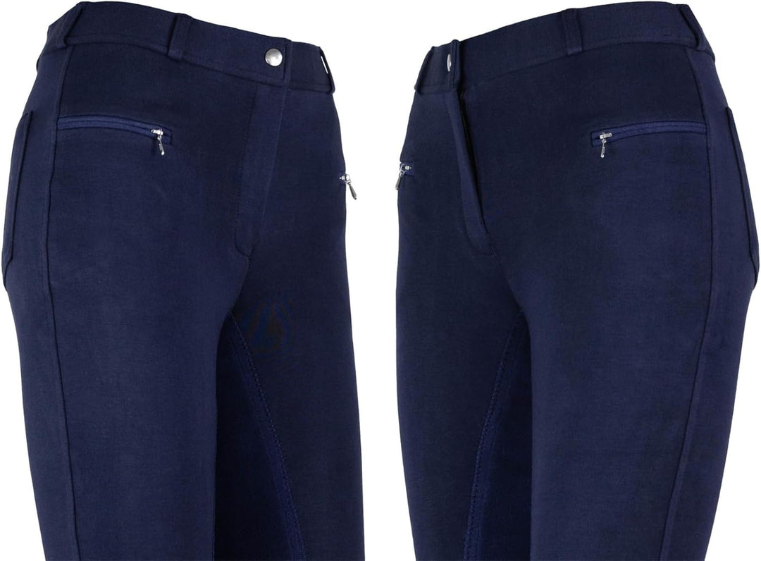 RL24 - Kinder Reithose Vollbesatz Basicline | Vollbesatz-Reithose für Kinder – Reiterhose 86 Dunkelb