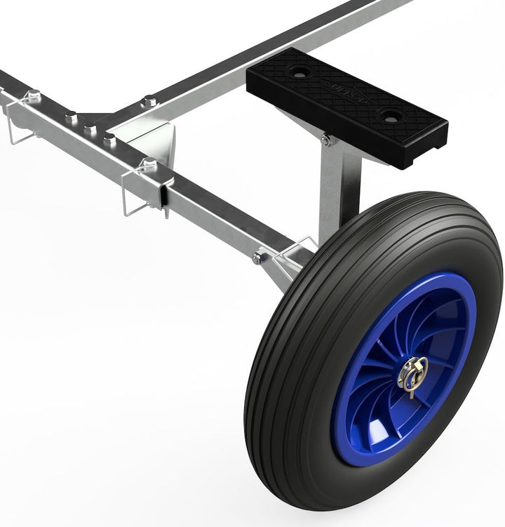 SUPROD Faltbarer Bootswagen, Slipwagen, Handtrailer, TR350 Tr350-b (Schwarz/Blau), Tr350-b (Schwarz/