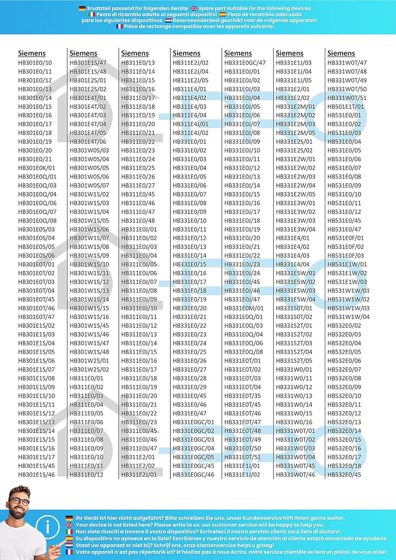 DL-pro Unterhitze Heizelement für Bosch Siemens Constructa 682466 00682466 EIKAPL 1317 60423 Heizung