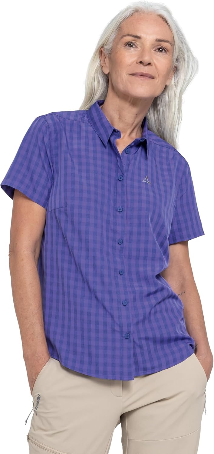 Schöffel Damen Circ Blouse Style Dalfoss WMS Bluse 38 Dusk Blue, 38 Dusk Blue