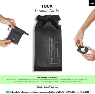 TOCA No Signal Sleeve - RFID-Blocker & Anti-Tracking Faraday-Tasche, Datenschutz Handy-Hülle, Laptop