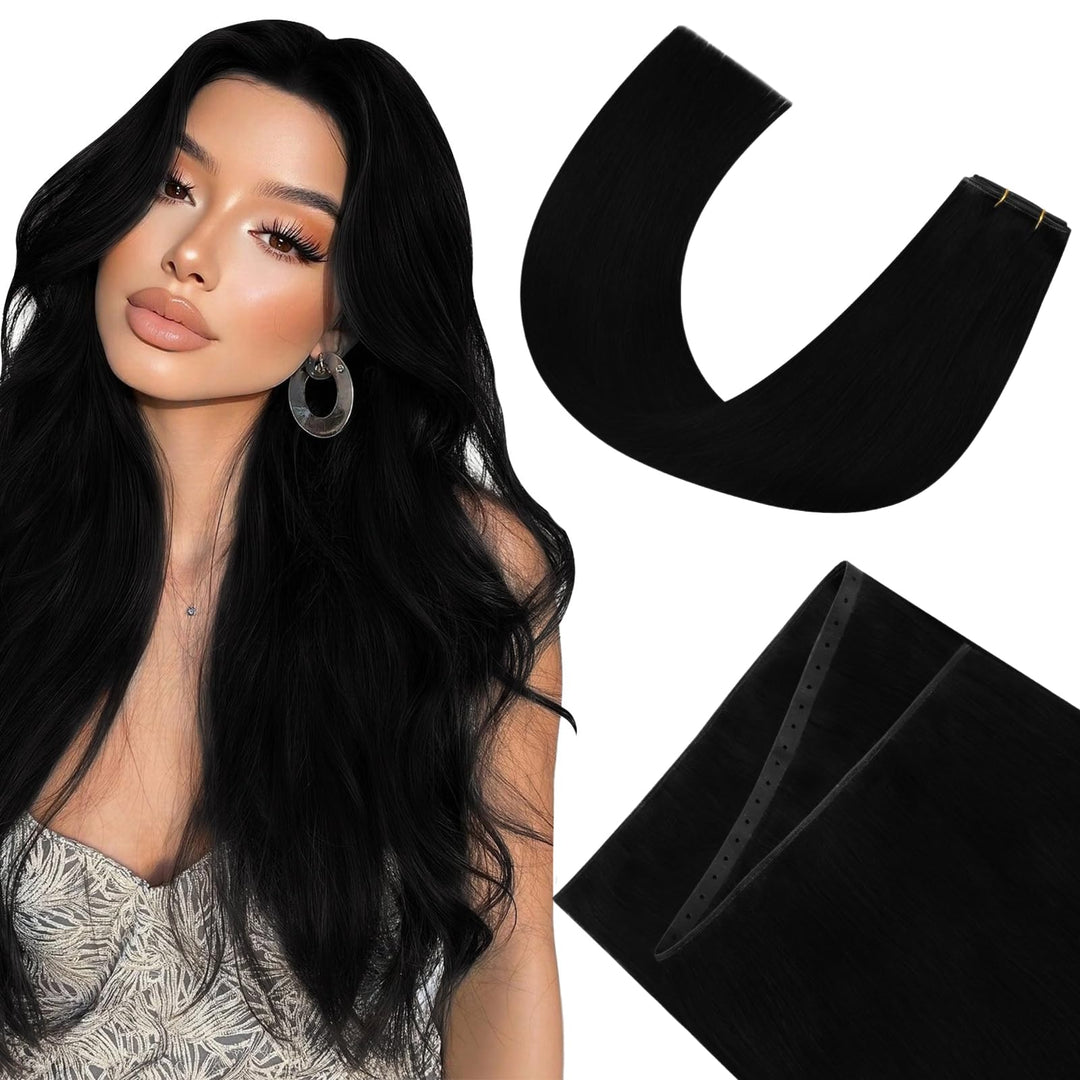 Ugeat Butterfly Extension Echthaar Schwarz Remy Butterfly Extensions Echthaar Schwarz Genius Tressen