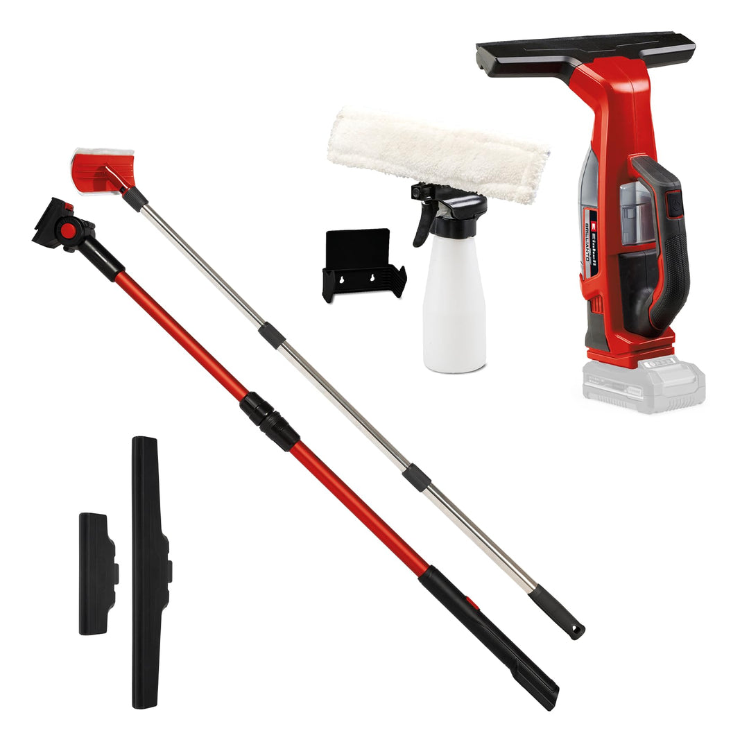 Einhell Akku-Fensterreiniger BRILLIANTO Power X-Change (18 V, 28 cm lange Saugdüse, streifenfreie Re