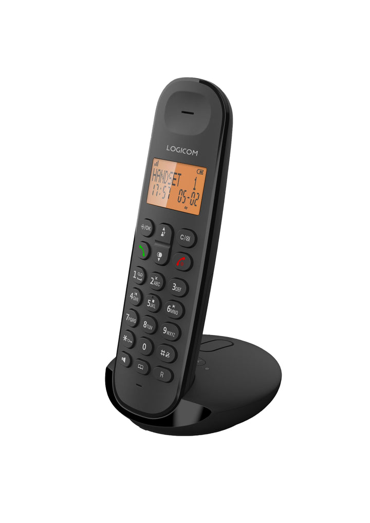Logicom Iloa 155T Schnurloses Festnetztelefon mit Anrufbeantworter – Solo – analoge und DECT-Telefon