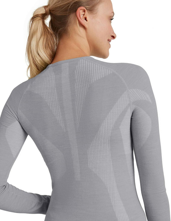 FALKE Wool-Tech Round Neck Funktionsshirt Langarmshirt für warme und kalte Temperaturen atmungsaktiv