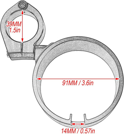 HDBUBALUS Tachometer Seitenhalterung Blinker Lenkerklemme passend für Harley Sportster XL883 1200 19