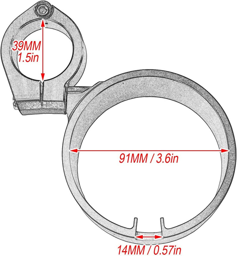 HDBUBALUS Tacho-Ring Seitenhalterung Relocator Halterung Klemme passend für Harley Sportster XL 48 a