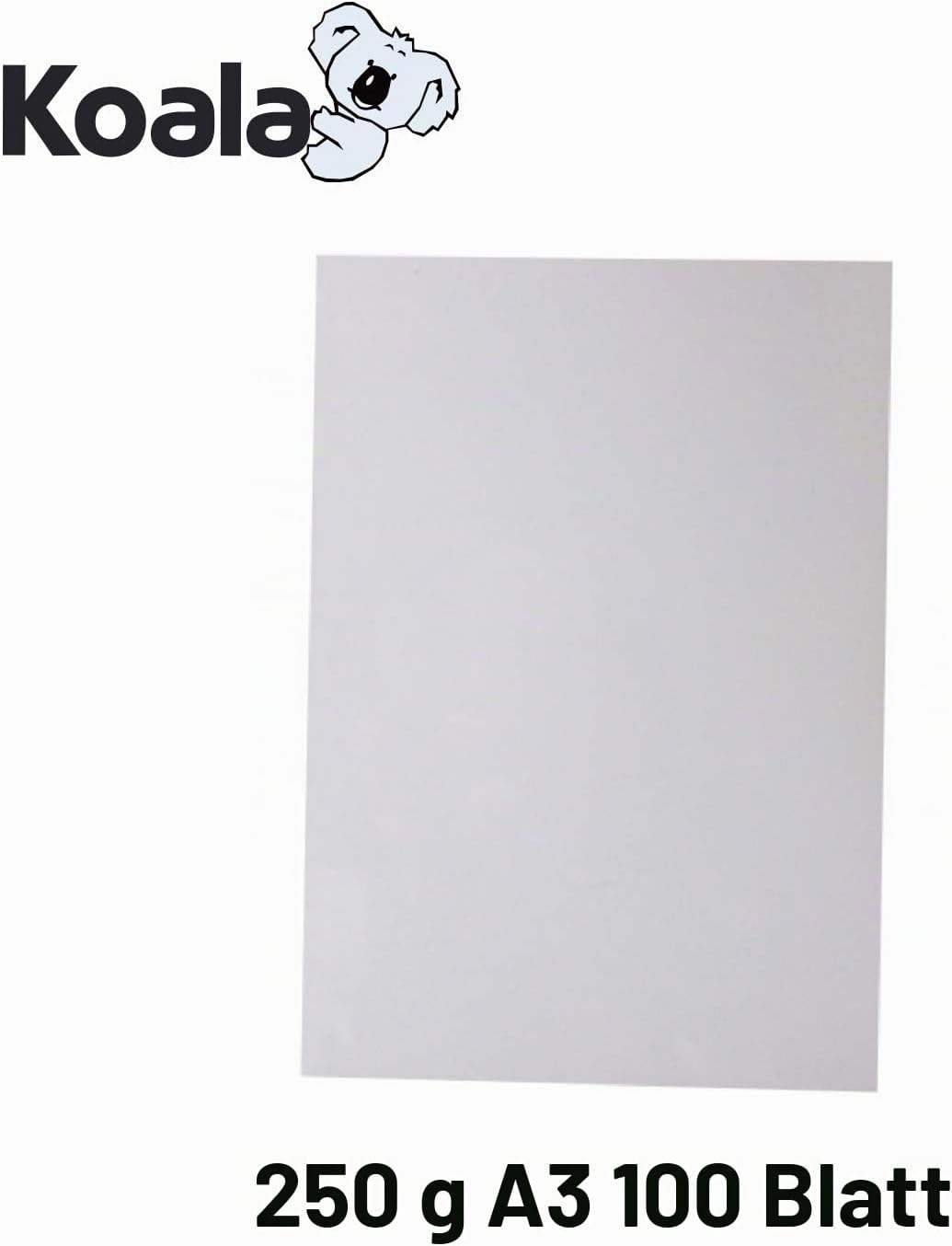 KOALA Fotopapier für Laserdrucker, Doppelseitig, Matt, A3, 250 g/m², 100 Blatt. Geeignet zum Drucken