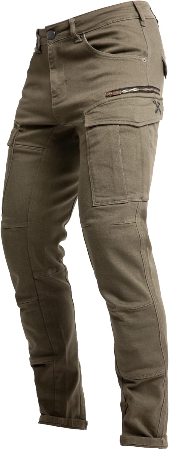John Doe Defender - Monolayer |CE - Zertifizierung AAA | Motorradhose| Atmungsaktiv | Cargo Hose | H