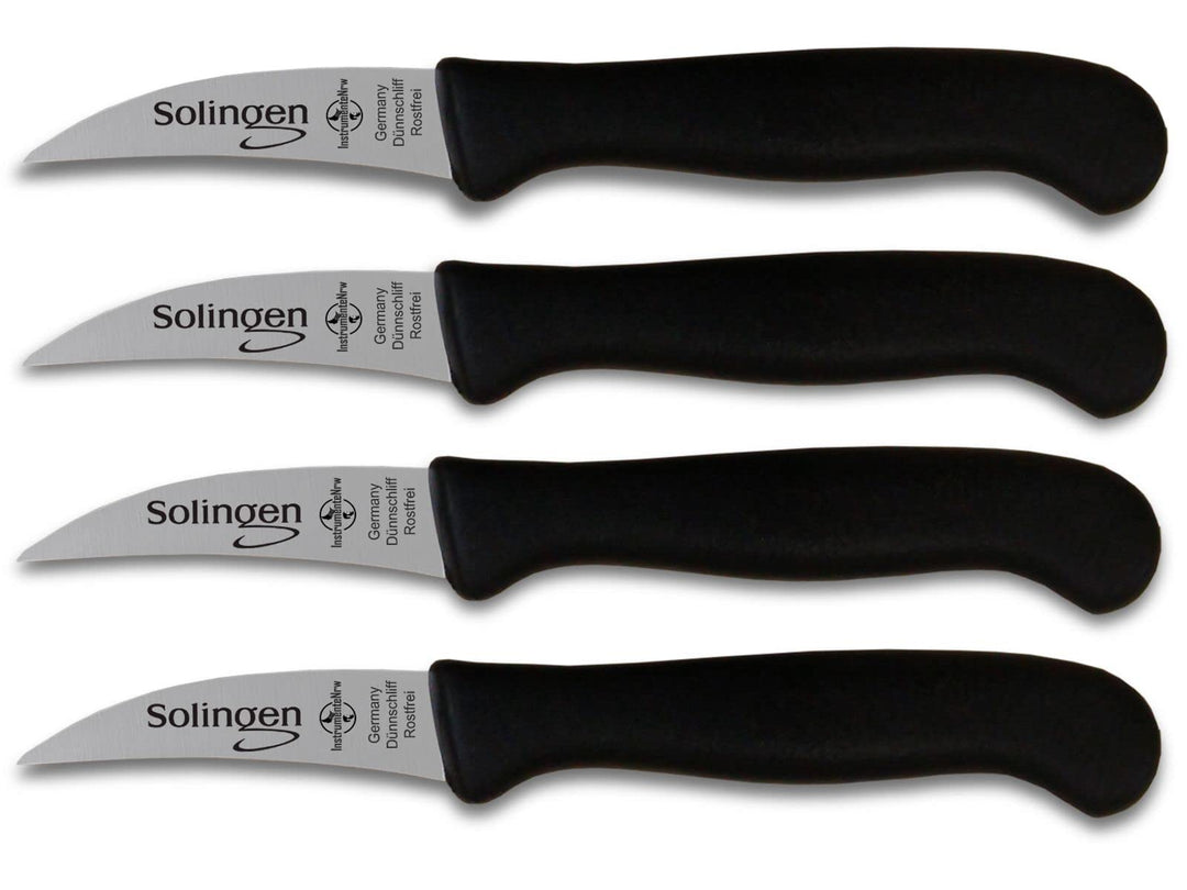 Schälmesser aus Solingen Gemüsemesser Set mit scharfer gebogener Schnittfläche Obstmesser Küchenmess