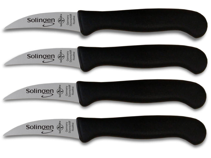 Schälmesser aus Solingen Gemüsemesser Set mit scharfer gebogener Schnittfläche Obstmesser Küchenmess