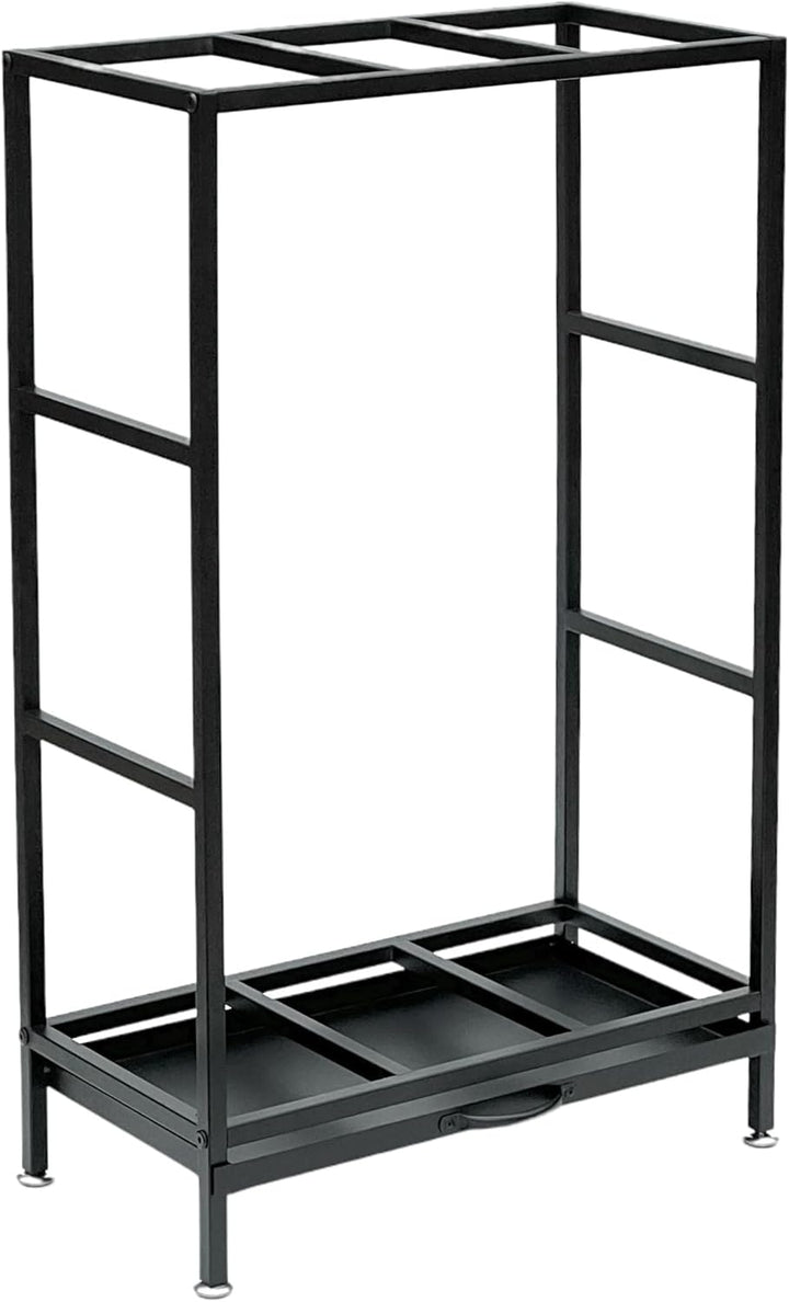 DanDiBo Kaminholzregal Innen Metall Schwarz 80x50x25 cm Brennholzregal Holzaufbewahrung Kaminholzstä