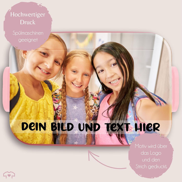 Kinder Bento Box Midi für Mepal Bentobox - Brotbox Dein Bild und Text I Custom Text und Foto Lunchbo