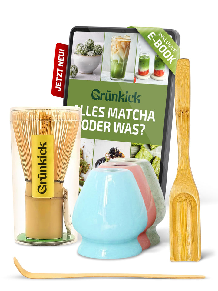 Matcha Set Schneebesen – Premium Matcha Tee Set mit Bambus Matcha Besen & Matcha Zubehör - Japanisch