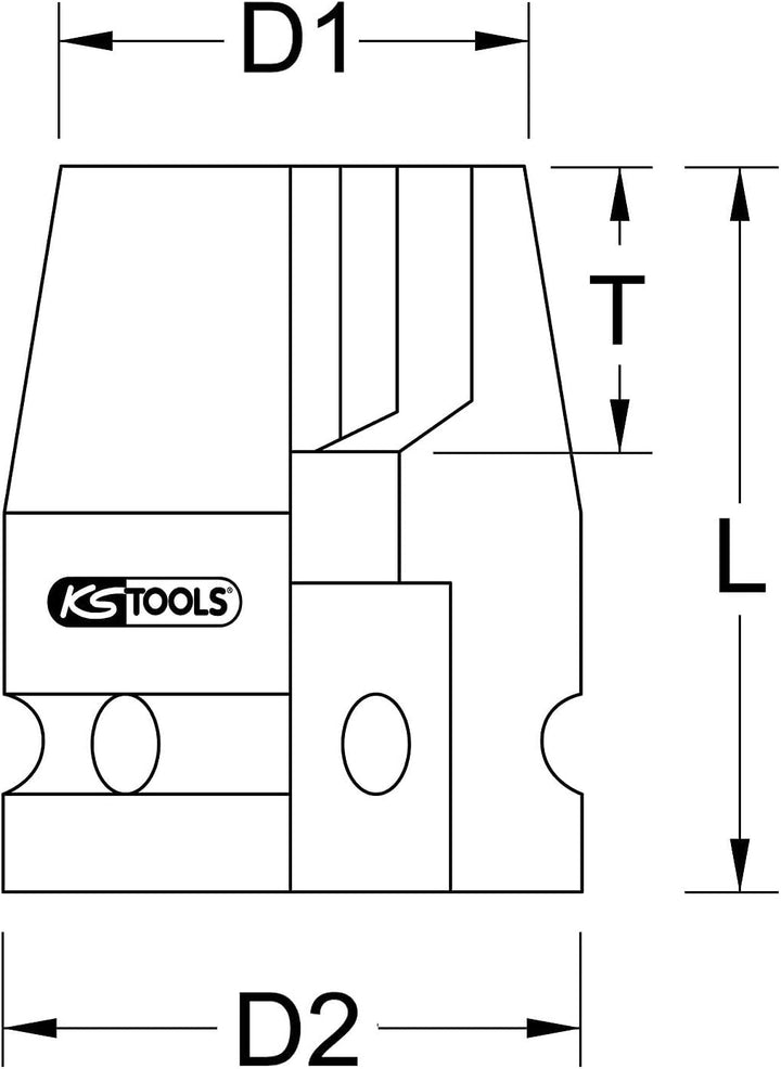 KS Tools 515.1365 3/4" Sechskant-Kraft-Stecknuss, kurz, 65mm