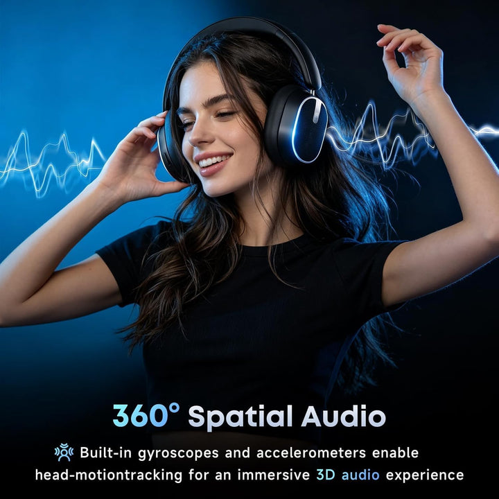 Bluetooth-Kopfhörer mit hybrider aktiver Geräuschunterdrückung, Kabellose Over-Ear-Kopfhörer mit Blu