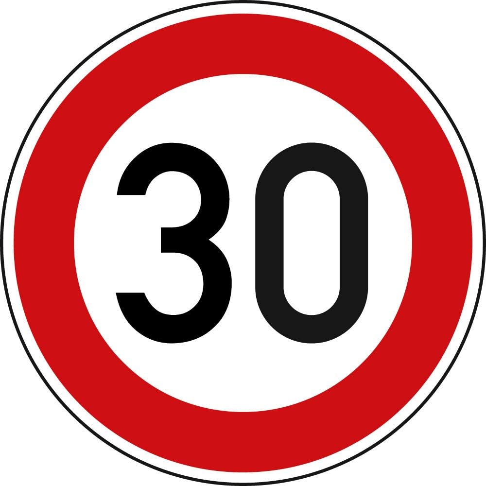 Verkehrszeichen Zulässige Höchstgeschwindigkeit 30 Nr. 274-30 | Ø 420mm, Alu 2mm, RA1 | Original Ver