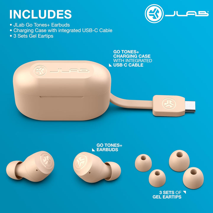JLab Go Air Pop+ In Ear Kopfhörer kabellos Bluetooth, True Wireless Kopfhörer, 35+ Std Headphones, k