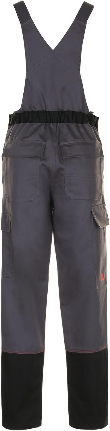 Planam Herren Weld Shield Latzhose grau schwarz Modell 5530 Grösse 54 grau/schwarz 54, grau/schwarz