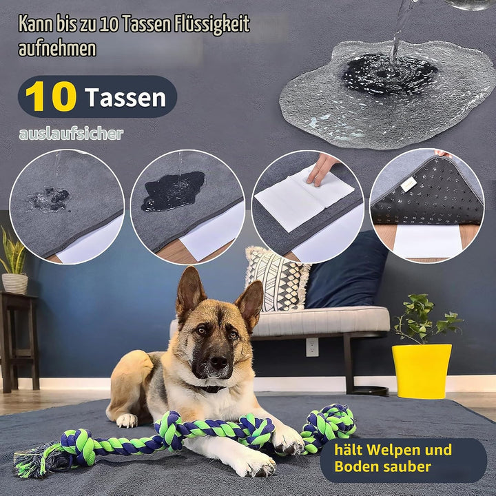 Welpenunterlagen Waschbar, 2er Schnell Absorbierend Puppy Pads 122x122 cm | Auslaufsichere, Rutschfe