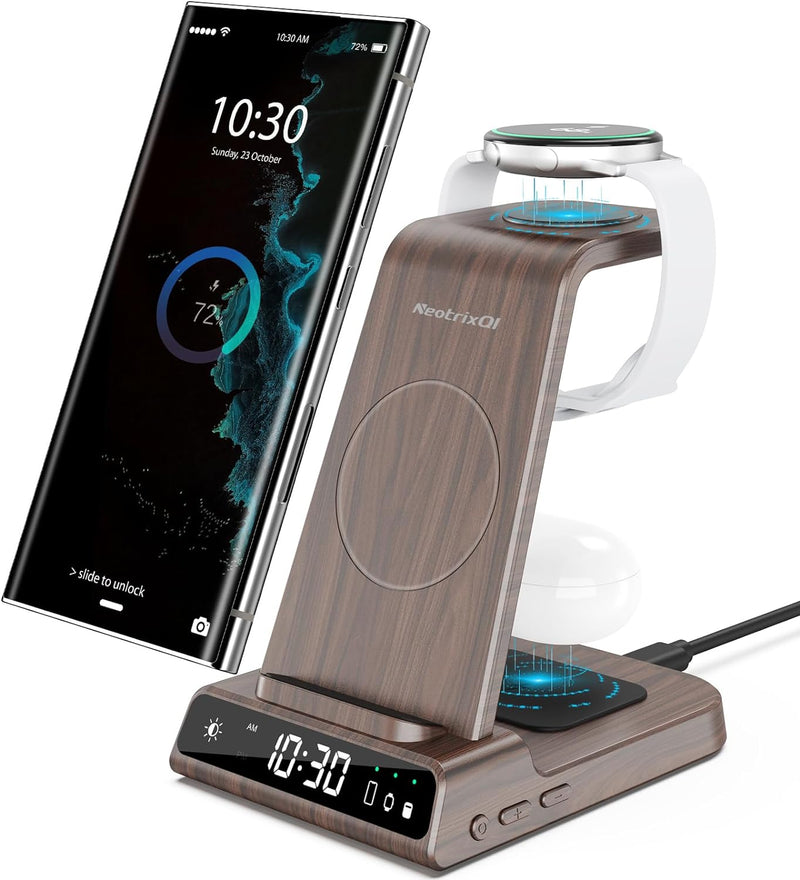 Wireless Charger für Samsung Galaxy S23 Ultra, Induktive ladestation für Samsung Watch 6, 3 in 1 lad
