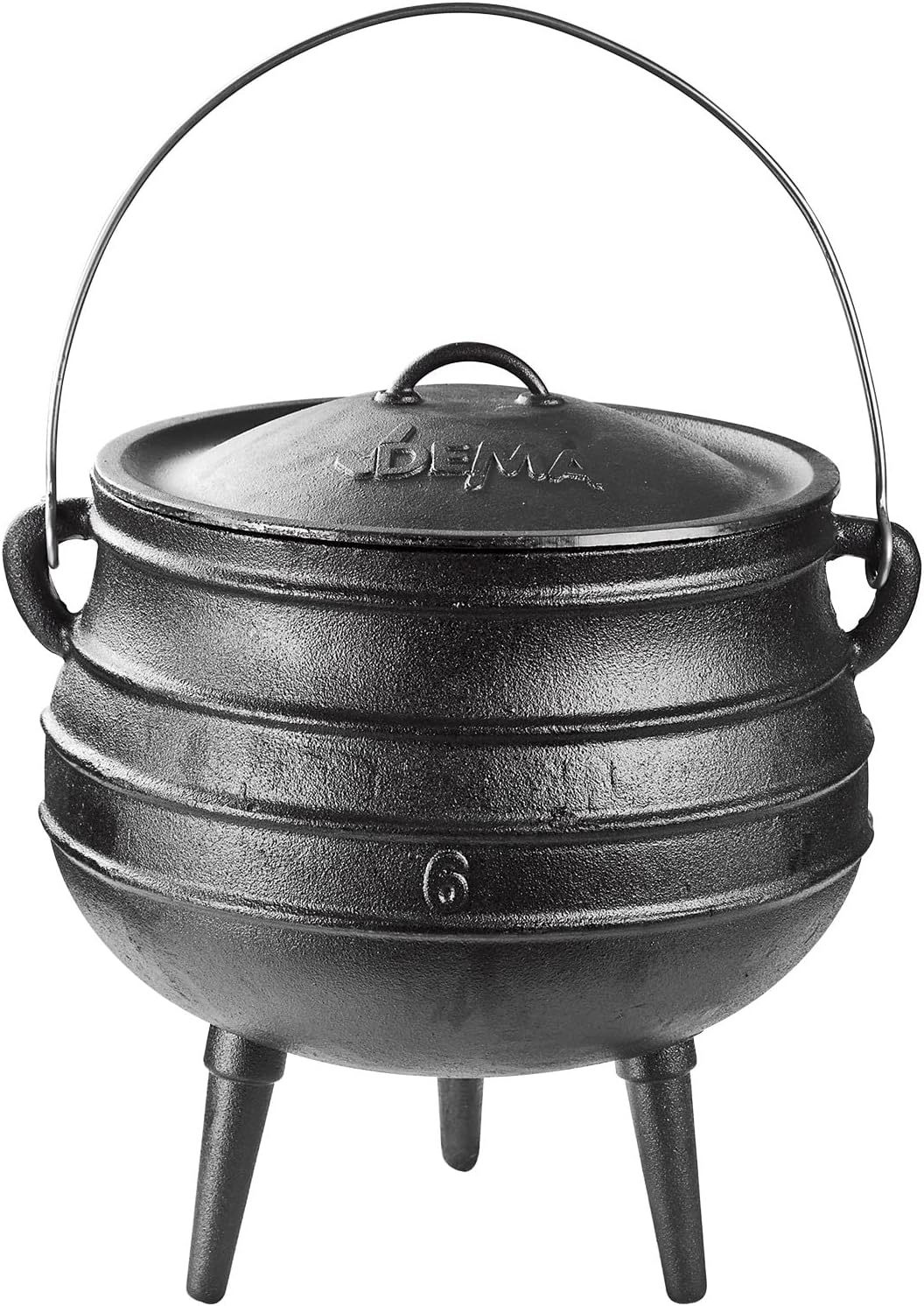 BBQ-Topf/Dutch Oven Schmortopf Gusseisen Topf 14 l für Lagerfeuer Feuerstelle