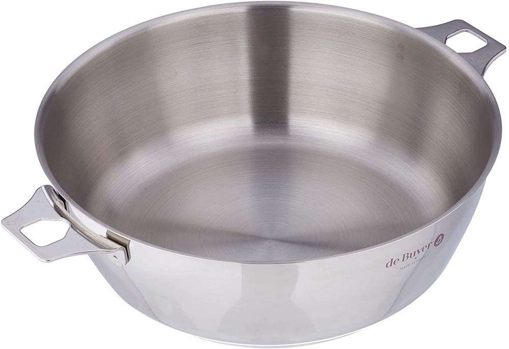 De Buyer Sauteuse, Edelstahl, Silber, 24 cm
