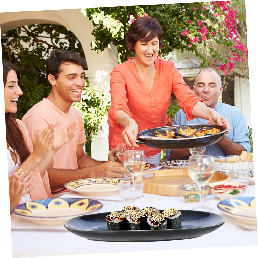 DOITOOL Keramik Tablett Gericht Sushi Platte Oval Keramik Schmuckstück Tablett Porzellan Schmuck Rin