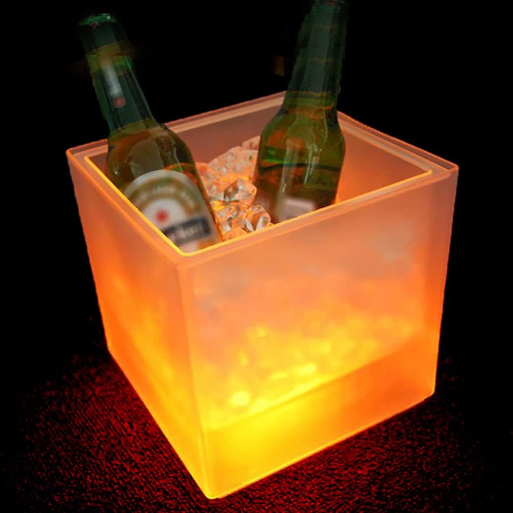 Kavolet LED Ice Bucket 3.5L mit Farbwechsel, Wein- & Sektkühler, wasserdichter Getränkebehälter für