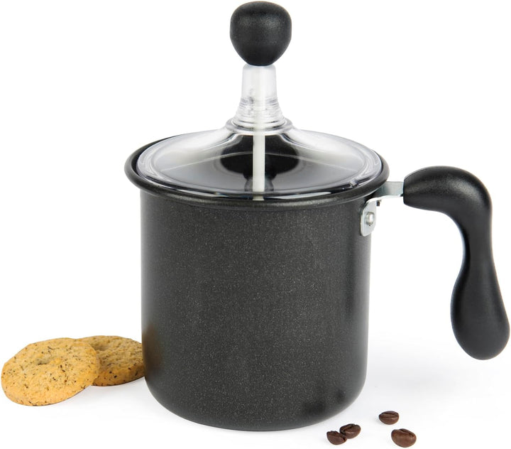 Excelsa Cappuccino Time Creamer Milchaufschäumer, für 6 Tassen, Schwarz