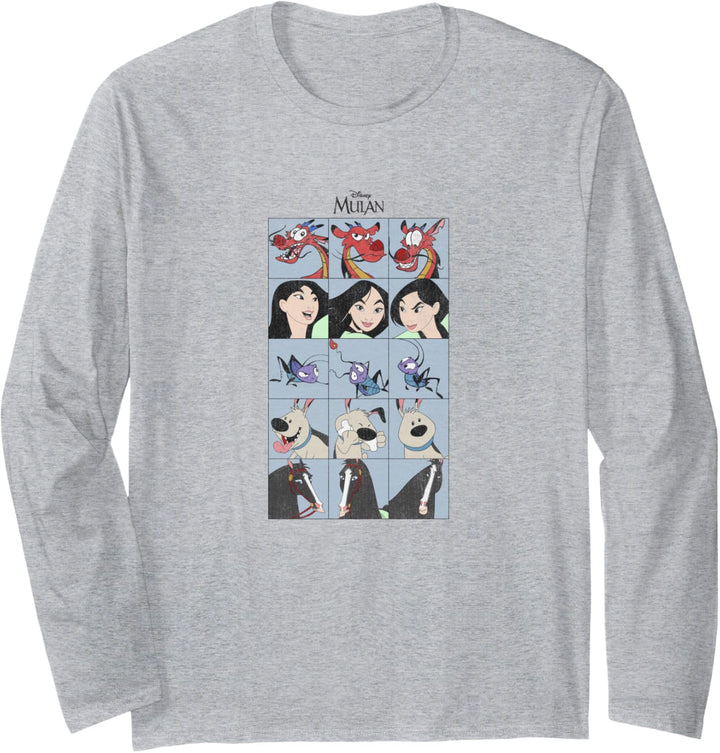 Disney Mulan Group Shot Portraits Box Up Langarmshirt