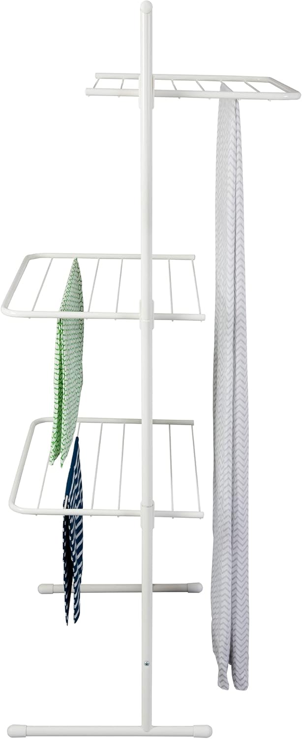Rörets Wäscheständer - Turm Modell Triple - Flexibler Turmwäscheständer für kleinen Wohnraum - L40xB