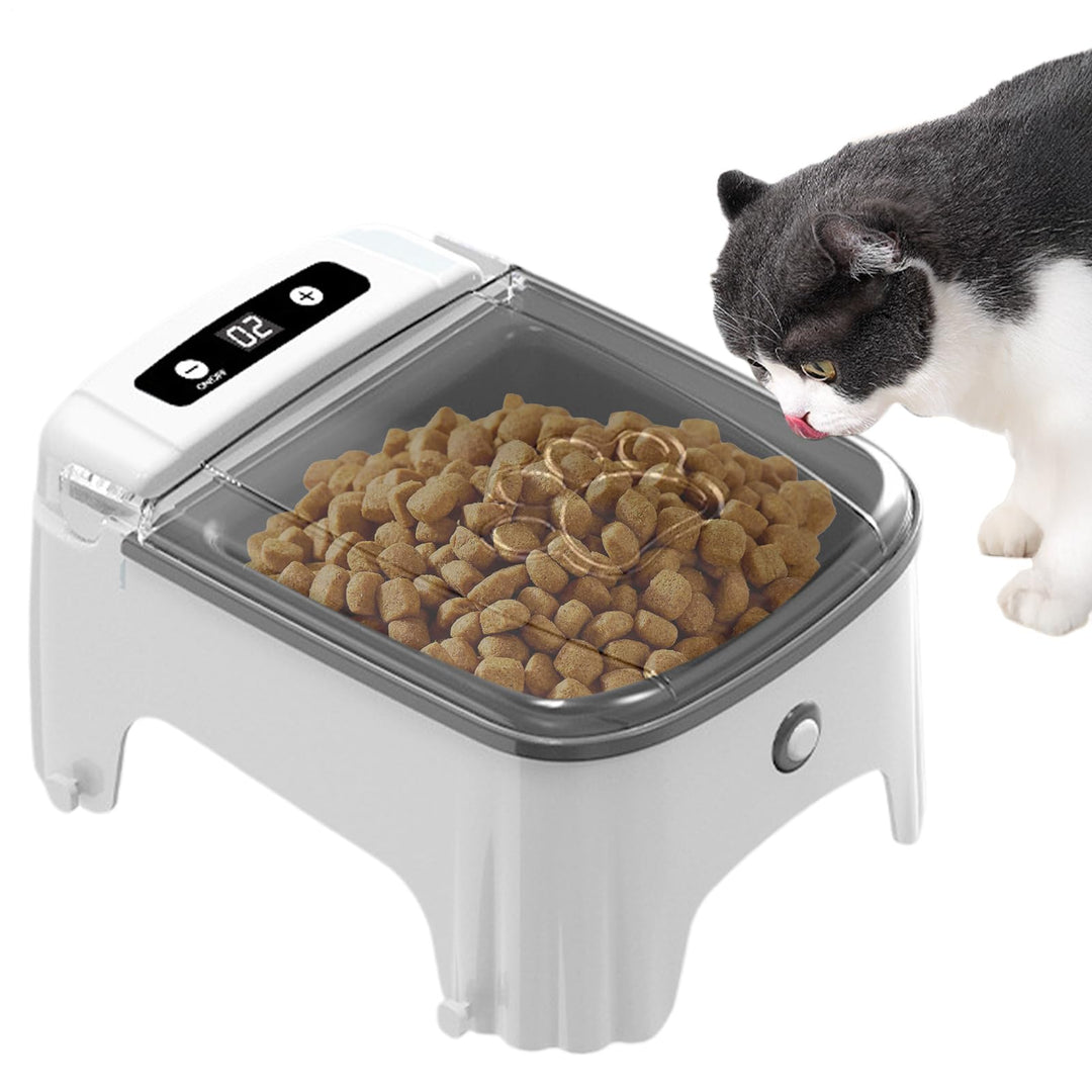 Automatischer Katzen-Futterspender für Nassfutter, automatischer Haustierspender, Sensor, zeitgesteu