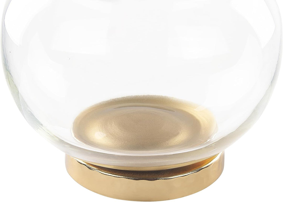 Dekobehälter Glas Aluminium silber / gold Tierfiguren Aufbewahrung 2er Set Laki