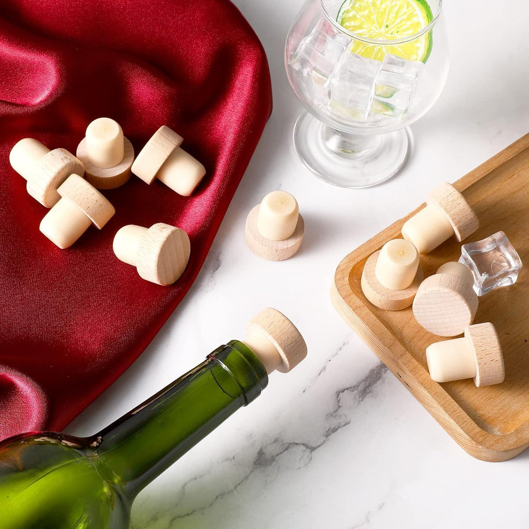 50 Stück T-Förmige Weinstopfen aus Gummi, wiederverwendbare Korken für Weinflaschen, Silikon Flasche