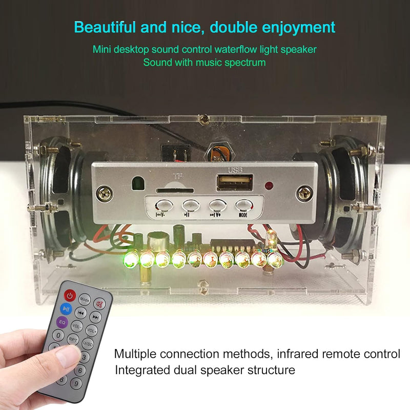 Yunseity DIY Bluetooth-Lautsprecherbox-Kit, Bauen Sie Ihr Eigenes DIY-Verstärker-Kit, Kleiner Elektr