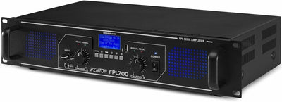 Fenton FPL700 PA Verstärker 700 Watt, 3 Kanal Endstufe, Digitalverstärker mit Bluetooth, AUX, USB, M
