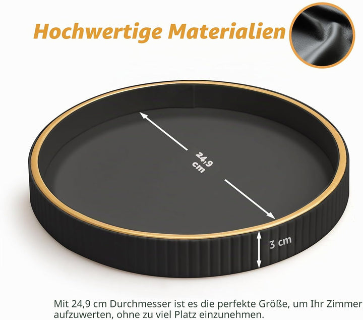 SANZIE Ledertablett, Schreibtisch-Aufbewahrung, Organizer, Premium-Serviertablett, dekoratives Table