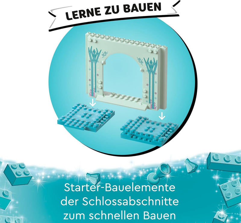 LEGO Disney Frozen Elsas Eispalast, Eiskönigin-Schloss-Spielzeug mit Prinzessin ELSA und Anna Puppen