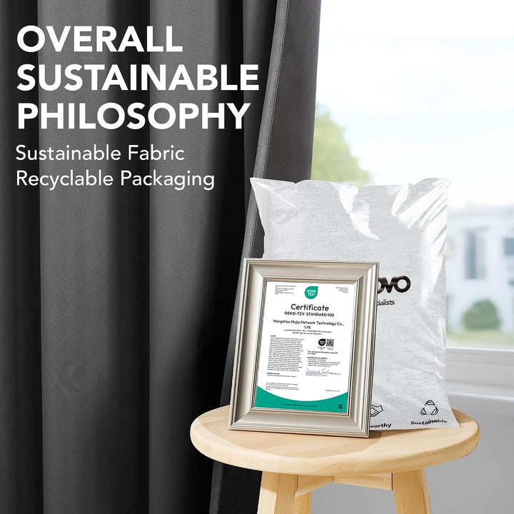 Deconovo 100% Verdunklungsvorhänge Vorhang Blickdicht Vorhänge mit Ösen Gardinen Wohnzimmer Thermovo
